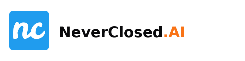 NeverClosed.AI logo horizontal on white - medium