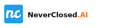 NeverClosed.AI logo horizontal on white - small