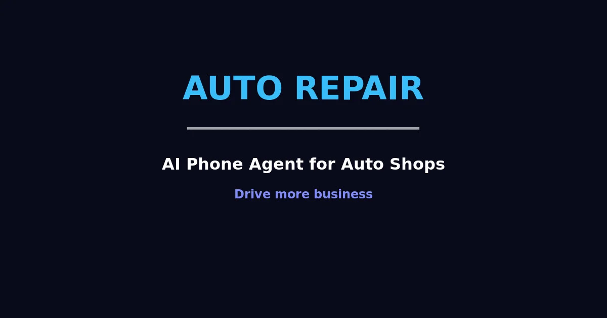 AI Phone Agent for Auto Repair