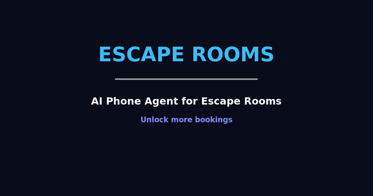AI Phone Agent for Escape Rooms