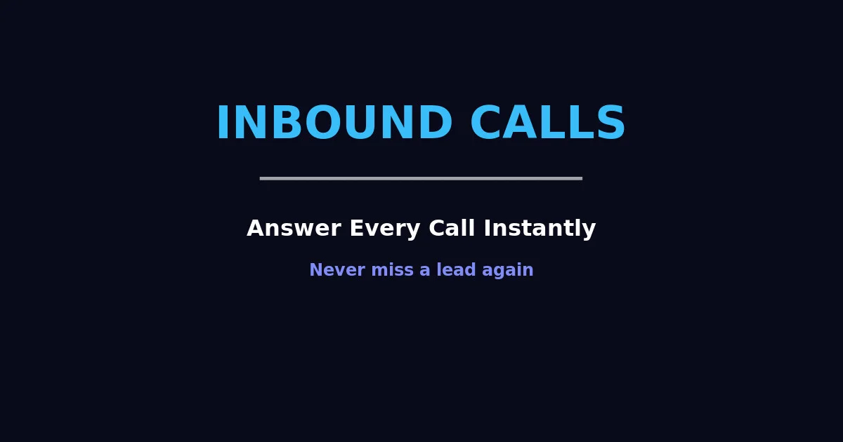 Inbound Calls - Answer Every Call Instantly