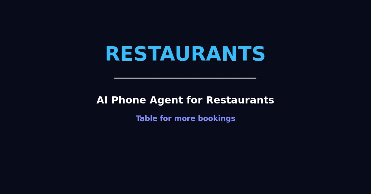 AI Phone Agent for Restaurants