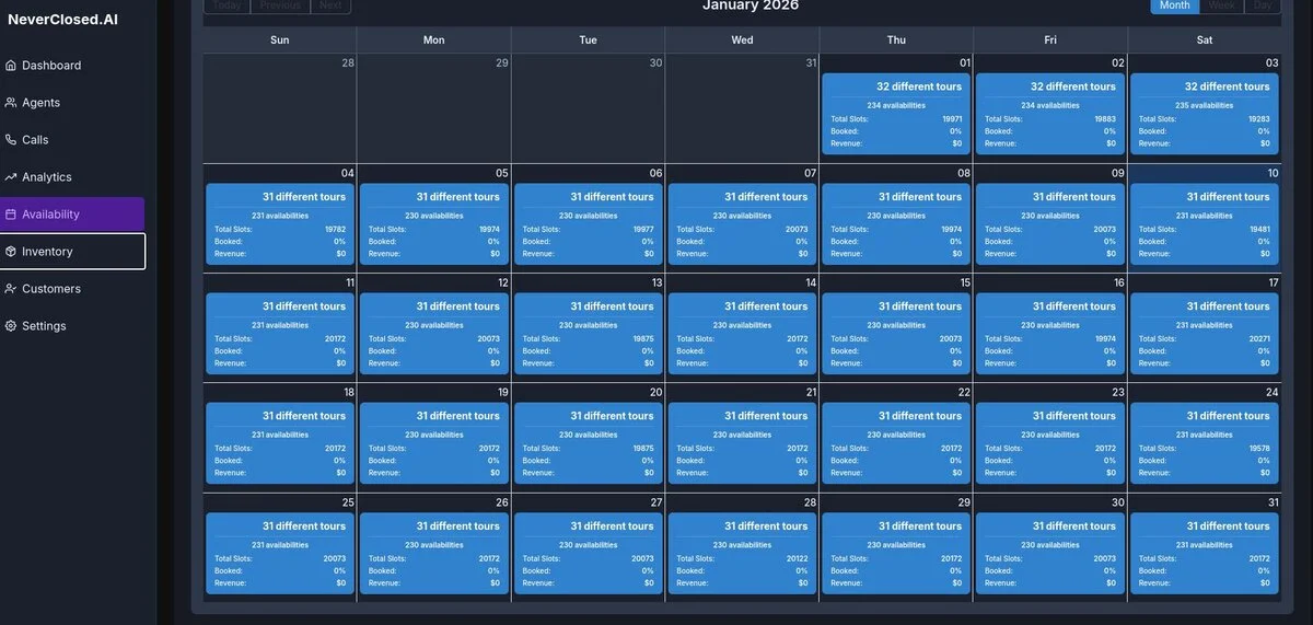 Availability Calendar
